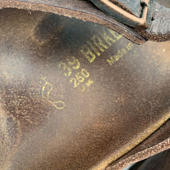 Birkenstock Mayari style brown leather shoes, women’s size 39 - Picture 9 of 12